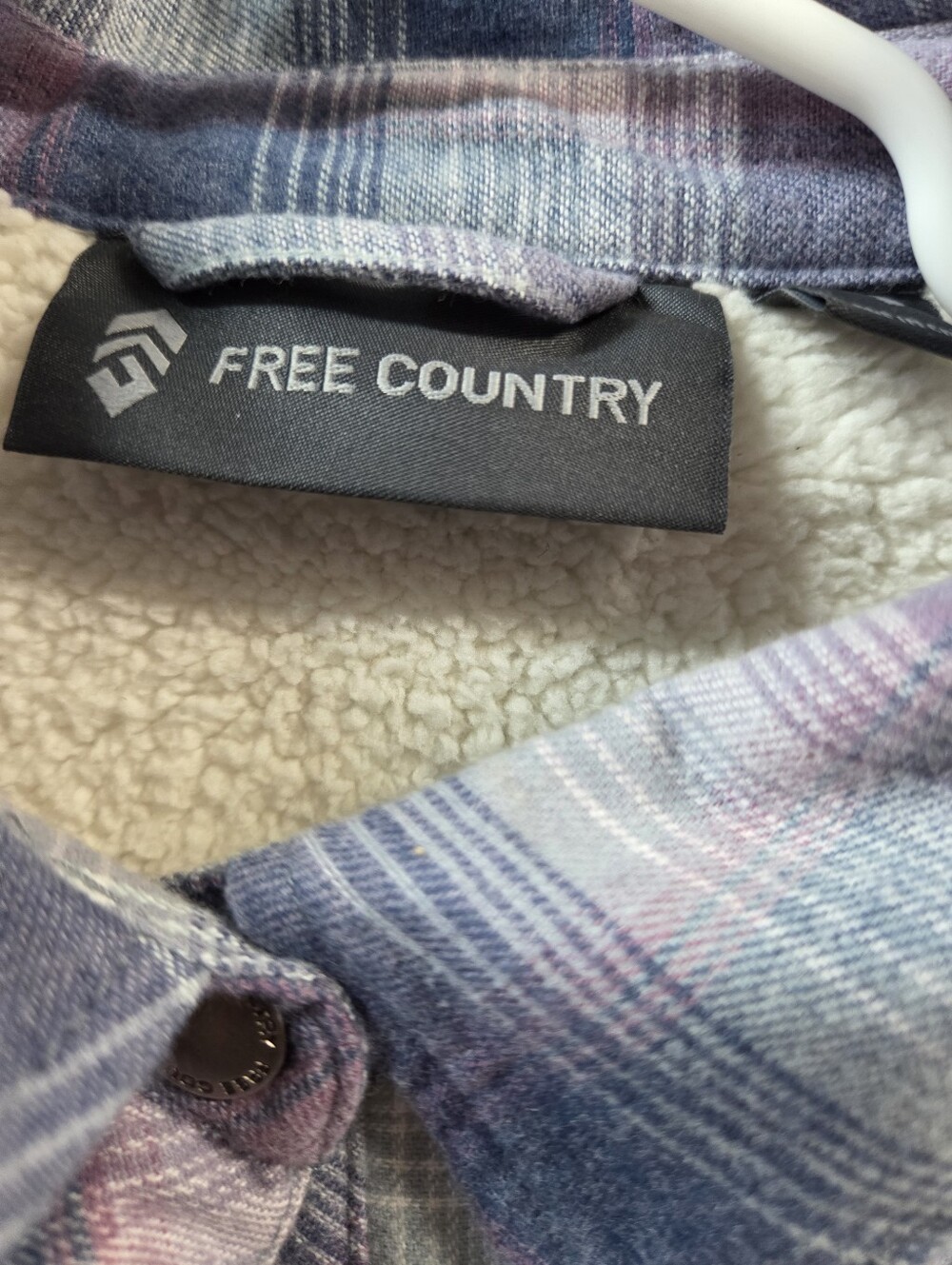 Free Country Lavender & Blue Plaid Utility Jacket - Picture 4 of 7